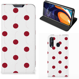 B2Ctelecom Samsung Galaxy A60 Flip Style Cover Cherries