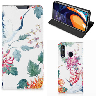 B2Ctelecom Samsung Galaxy A60 Hoesje maken Bird Flowers