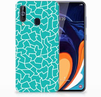 B2Ctelecom Samsung Galaxy A60 Hoesje maken Design Cracks Blue