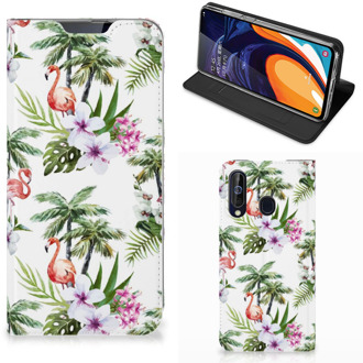 B2Ctelecom Samsung Galaxy A60 Hoesje maken Flamingo Palms