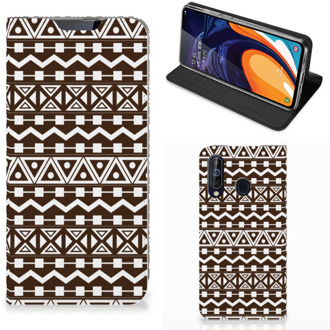 B2Ctelecom Samsung Galaxy A60 Hoesje met Magneet Aztec Bruin