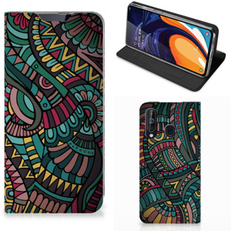 B2Ctelecom Samsung Galaxy A60 Hoesje met Magneet Aztec