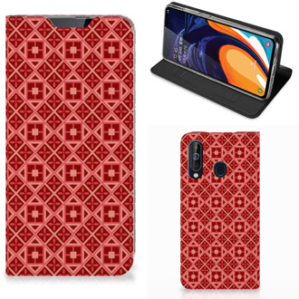 B2Ctelecom Samsung Galaxy A60 Hoesje met Magneet Batik Red