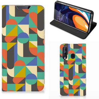 B2Ctelecom Samsung Galaxy A60 Hoesje met Magneet Funky Retro