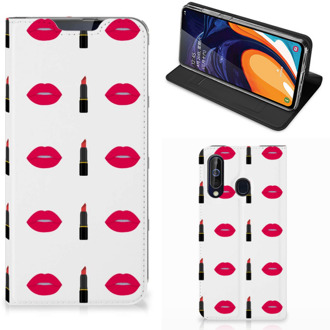 B2Ctelecom Samsung Galaxy A60 Hoesje met Magneet Lipstick Kiss