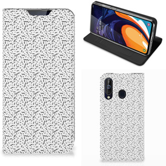 B2Ctelecom Samsung Galaxy A60 Hoesje met Magneet Stripes Dots