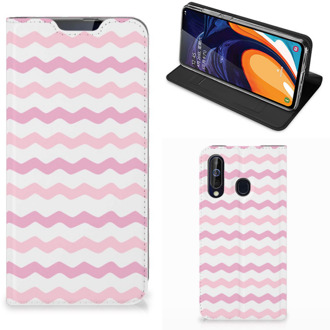 B2Ctelecom Samsung Galaxy A60 Hoesje met Magneet Waves Roze