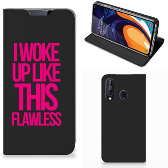 B2Ctelecom Samsung Galaxy A60 Hoesje met tekst Woke Up