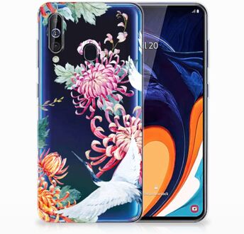 B2Ctelecom Samsung Galaxy A60 Leuk Hoesje Bird Flowers