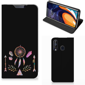 B2Ctelecom Samsung Galaxy A60 Magnet Case Boho Dreamcatcher