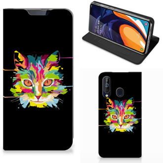 B2Ctelecom Samsung Galaxy A60 Magnet Case Cat Color