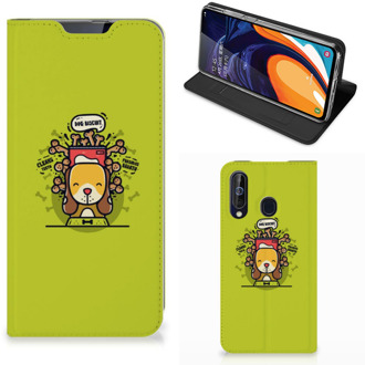 B2Ctelecom Samsung Galaxy A60 Magnet Case Doggy Biscuit