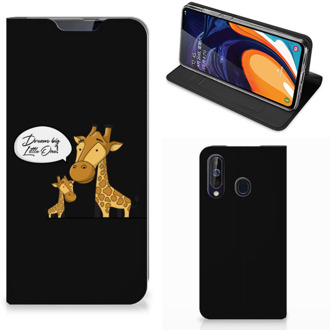 B2Ctelecom Samsung Galaxy A60 Magnet Case Giraffe