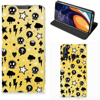 B2Ctelecom Samsung Galaxy A60 Mobiel BookCase Punk Yellow