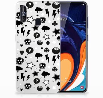 B2Ctelecom Samsung Galaxy A60 Silicone Back Case Zilver Punk