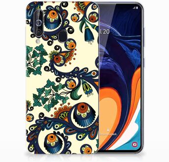 B2Ctelecom Samsung Galaxy A60 Siliconen Hoesje Barok Flower