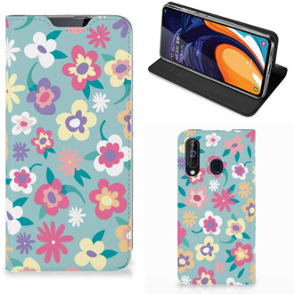 B2Ctelecom Samsung Galaxy A60 Smart Cover Flower Power