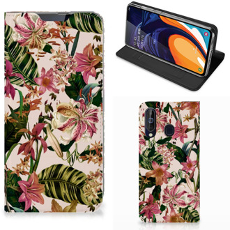 B2Ctelecom Samsung Galaxy A60 Smart Cover Flowers