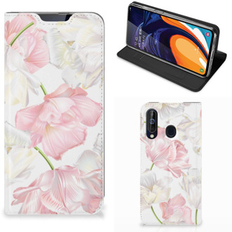 B2Ctelecom Samsung Galaxy A60 Smart Cover Lovely Flowers