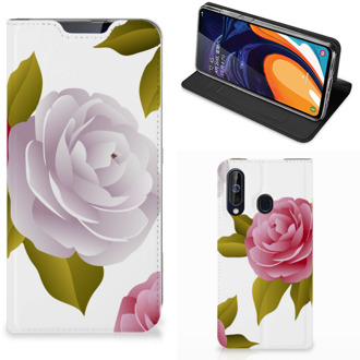 B2Ctelecom Samsung Galaxy A60 Smart Cover Roses