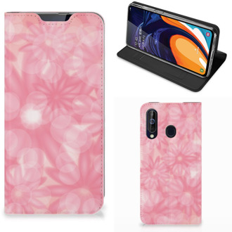 B2Ctelecom Samsung Galaxy A60 Smart Cover Spring Flowers