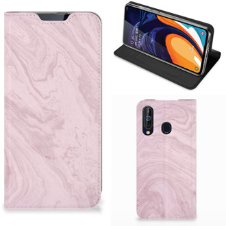 B2Ctelecom Samsung Galaxy A60 Standcase Marble Roze