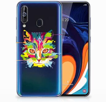 B2Ctelecom Samsung Galaxy A60 Telefoonhoesje met Naam Cat Color