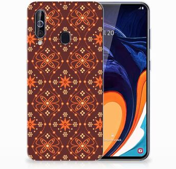 B2Ctelecom Samsung Galaxy A60 TPU bumper Batik Brown