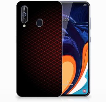 B2Ctelecom Samsung Galaxy A60 TPU bumper Geruit Rood