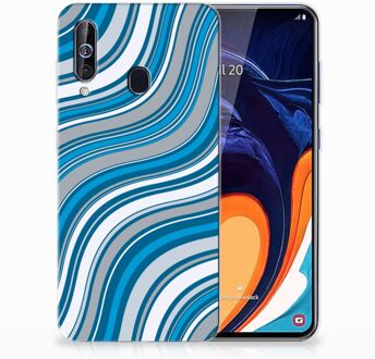 B2Ctelecom Samsung Galaxy A60 TPU bumper Waves Blue