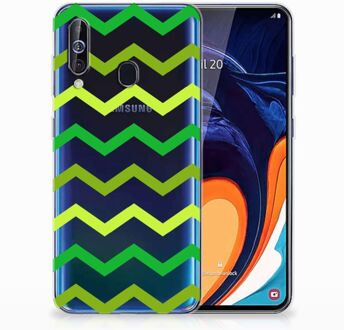 B2Ctelecom Samsung Galaxy A60 TPU bumper Zigzag Groen