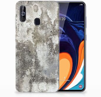 B2Ctelecom Samsung Galaxy A60 TPU Siliconen Hoesje Beton Print