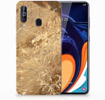 B2Ctelecom Samsung Galaxy A60 TPU Siliconen Hoesje Marmer Beige