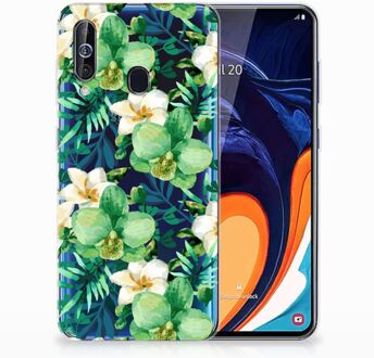 B2Ctelecom Samsung Galaxy A60 Uniek TPU Hoesje Orchidee Groen