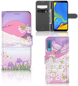 B2Ctelecom Samsung Galaxy A7 (2018) Book Case Bird Flying