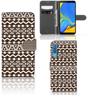 B2Ctelecom Samsung Galaxy A7 (2018) Bookcase Hoesje Aztec Brown