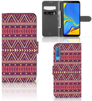 B2Ctelecom Samsung Galaxy A7 (2018) Bookcase Hoesje Aztec Purple