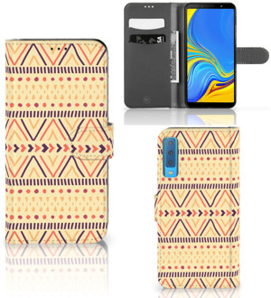 B2Ctelecom Samsung Galaxy A7 (2018) Bookcase Hoesje Aztec Yellow