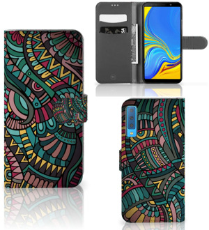 B2Ctelecom Samsung Galaxy A7 (2018) Bookcase Hoesje Design Aztec