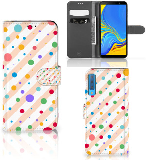 B2Ctelecom Samsung Galaxy A7 (2018) Bookcase Hoesje Design Dots