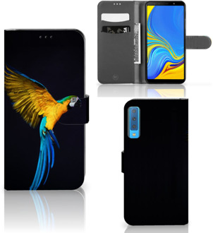 B2Ctelecom Samsung Galaxy A7 (2018) Bookcase Hoesje Design Papegaai