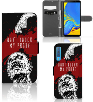 B2Ctelecom Samsung Galaxy A7 (2018) Bookcase Hoesje Design Zombie Blood