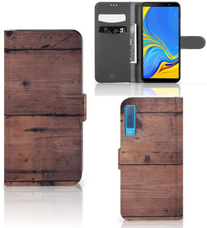 B2Ctelecom Samsung Galaxy A7 (2018) Bookcase Hoesje Old Wood