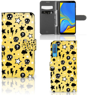 B2Ctelecom Samsung Galaxy A7 (2018) Bookcase Hoesje Punk Yellow