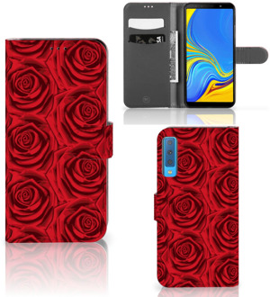 B2Ctelecom Samsung Galaxy A7 (2018) Bookcase Hoesje Red Roses