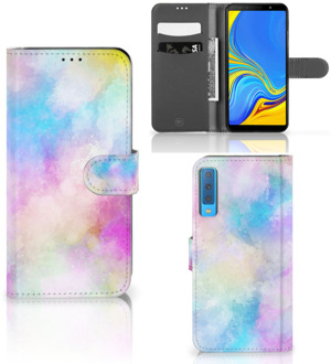 B2Ctelecom Samsung Galaxy A7 (2018) Bookcase Hoesje Watercolor Light