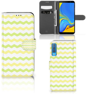 B2Ctelecom Samsung Galaxy A7 (2018) Bookcase Hoesje Waves Yellow