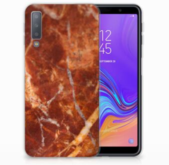 B2Ctelecom Samsung Galaxy A7 (2018) Bumper hoesje Design Marmer Bruin