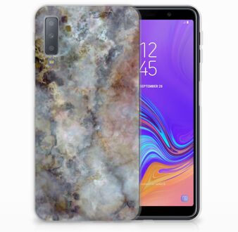 B2Ctelecom Samsung Galaxy A7 (2018) Bumper hoesje Design Marmer Grijs