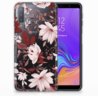 B2Ctelecom Samsung Galaxy A7 (2018) Bumper Hoesje Watercolor Flowers